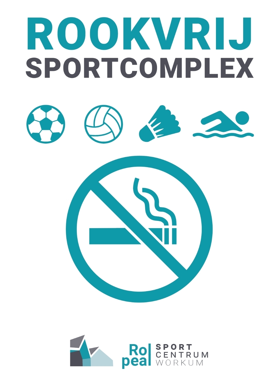 Vanaf 1 januari 2026: SPORTCOMPLEX ROLPEAL VOLLEDIG ROOKVRIJ..